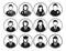 People profile icon set of different profession.