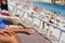 People at the Promenade des Anglais in Nice, France