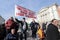 People on a protest because of heavy air pollution  Particulate matter from the illegal waste burning in Bulgarian thermal power