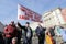 People on a protest because of heavy air pollution  Particulate matter from the illegal waste burning in Bulgarian thermal power