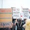 People, protest and poster in group for vaccine, opinion or sign for corona, medical and human rights. Crowd, support