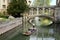 People punting on the Cam River, Cambridge, UK