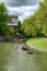 People punting on the river in Cambridge