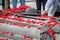 People putting poppy flowers on Tomb of the Unknown Soldier in Ottawa. Remembrance Day in Canada.