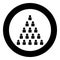 People pyramid icon black color in circle round