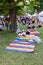 People with rainbow flags at Pride picnic event at Pride Village, Prague Pride festival