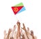 People Reaching For The Flag Of Eritrea