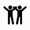 People relationship vector icon. brotherhood filled flat sign for mobile concept and web design. Friends, friendship