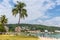 People relax on the Ocho Rios Bay Beach in Ocho Rios, Jamaica