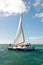 People relaxing on catamaran