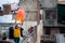 People releasing a chinese lantern in Jaipur