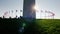 People are resting near the Washington Monument in the very center of the American capital. The sun shines because of