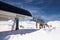 People ride gondolas of cable car in Bad Gastein.