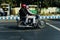 People riding on a bike on a highway wearing helmets unique photo