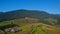 People riding quad bikes on mountain hill.