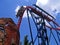 People riding on rollercoaster