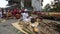 People during the ritual before Nyepi - day of silence, fasting and meditation for Balinese