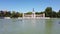 People rowing boats on the lake in Parque del Buen Retiro Buen Retiro Park in Madrid