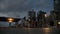 People run and walk along the boardwalk near the beach at Tel-Aviv at Night