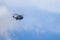 People`s Liberation Army helicopters patrol over the sky of Hong Kong