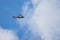 People`s Liberation Army helicopters patrol over the sky of Hong Kong