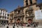 People at San Francisco Cathedral square in La Paz