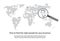 People search all around the world vector concept