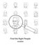 People search square vector concept