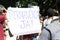 People are seen protesting with posters against the cuts in education funding by President Jair Bolsonaro in the city of Salvador