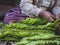 People sell Betel leaf in Fresh market Asian herb Food and medicine