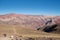 People in the Serrania de Hornocal, the hill of the fourteen colors in the Quebrada de Humahuaca , Jujuy, Argentina in 2023