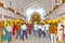 People shop inside the Meena Bazaar in the Red Fort