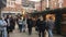 People shopping at Canterbury Christmas Market in December 2021.