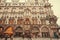 People shopping at stores inside the historical neo-Gothic style New Town Hall -Neues Rathaus