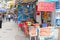 People shopping street village Tai O, Lantau island, Hongkong