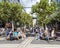 People on the shopping street Zeil in Frankfurt am Main