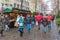 People shopping at traditional Christmas market centre Koln