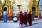 People at Shwedagon Paya in Yangon, Myanmar