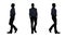People silhouette - man goes