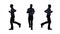 People silhouette - man runs