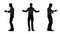 People silhouette - man surprised