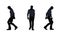 People silhouette- man walk depressed