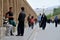 People on Siosepol bridge in Isfahan, Iran