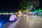 People sitting on the circular area around kankaria lake in Ahmedabad