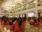 People sitting at the lobby of the Great Hall of People in Beijing