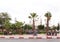 People sitting in a park in Marrakesh