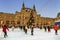 People skate on the rink on the Red square in Moscow