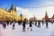 People skate on the rink on the Red square in Moscow