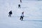 People Skier skiing on ski resort Penken Park of Austria