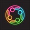 People Social Group Neon Logo